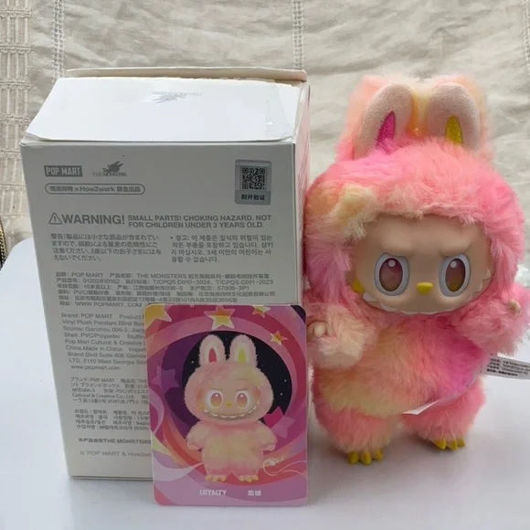 Verified Authentic POP MART The Monsters “LOYALTY” Pink and Yellow Labubu - Picture 2 of 11